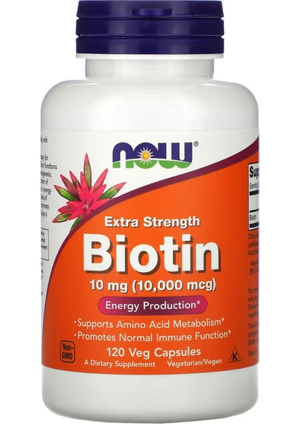 Extra Strength Biotin 10 mg 120 Veggie Capsules