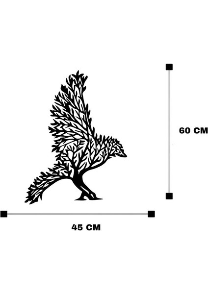 Tree Bird Ağaç Kuş Metal Duvar Tablosu