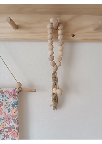 Ahşap Boncuk Dekoratif Mini Tesbih Çocuk Odası,balkon, Mutfak Dekorasyonu fiyatları