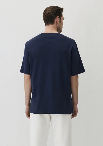 Erkek Lacivert M0612150-70497 Bisiklet Yaka T-Shirt fırsatları