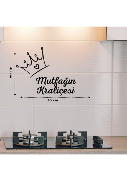 Siyah Ahşap Mutfağın Kraliçesi Duvar Dekoru Mutfak Dekorasyonu Duvar Süsleme-Anneler Günü Hediyesi