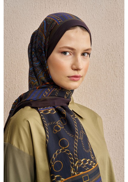 Lacivert Ed Scarf Celebrity Lustre Şal fırsatları