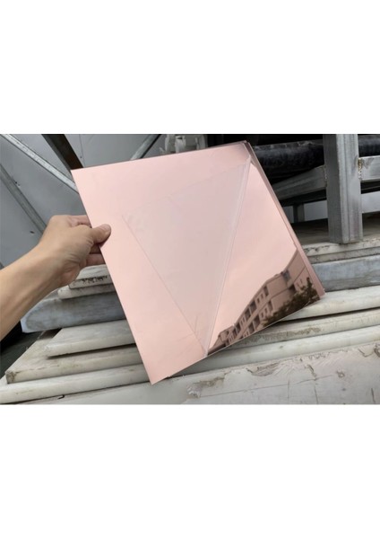 Kapı Daire Numarası 1 mm Bronz Ayna Pleksi Yapışkanlı No - 5 Beş