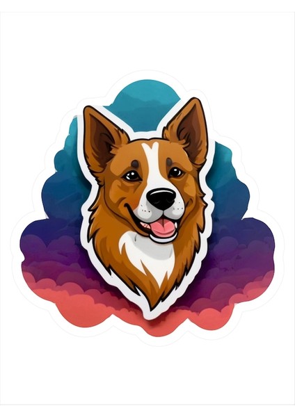 6 Adet 6x6 cm Sevimli Köpek Sticker Defter Dolap Laptop Kask Araba Motor Sticker
