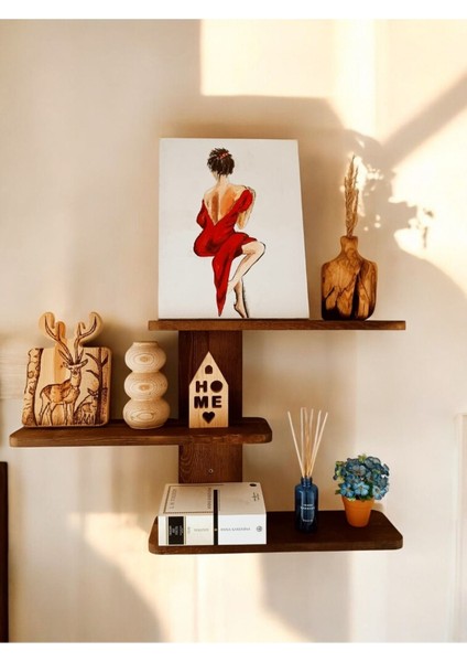 Ahşap Raf- Duvar Rafı- Ahşap Duvar Dekoru- Duvar Dekorasyon Ürünü- Raf- fırsatları