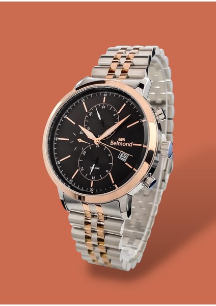 Orijinal 2 Yıl Garantili Fonksiyonları Aktif 5 Atm Su Geçirmez Çelik Kordon Erkek Kol Saati