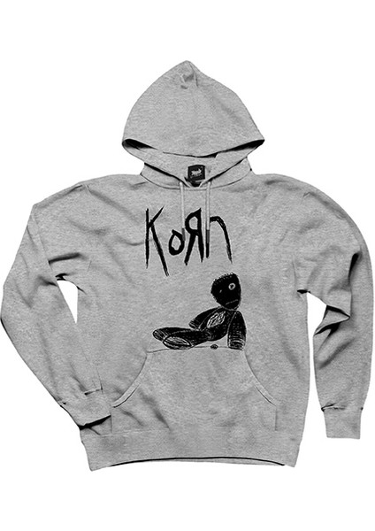 Korn Doll Gri Kapşonlu Sweatshirt Hoodie