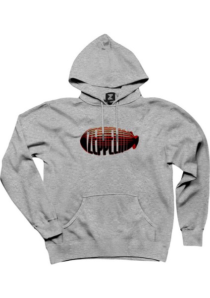 LED Zeppelin Zeplin Gri Kapşonlu Sweatshirt Hoodie