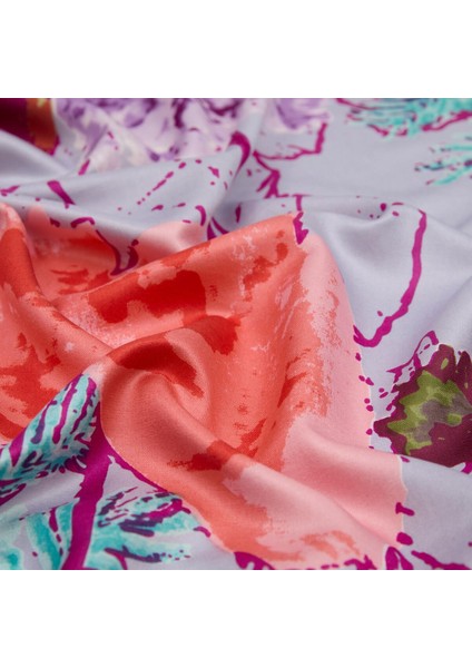 Ipekevi Yaban Gülü Ipek Şal 02607-LILA Mavi modelleri