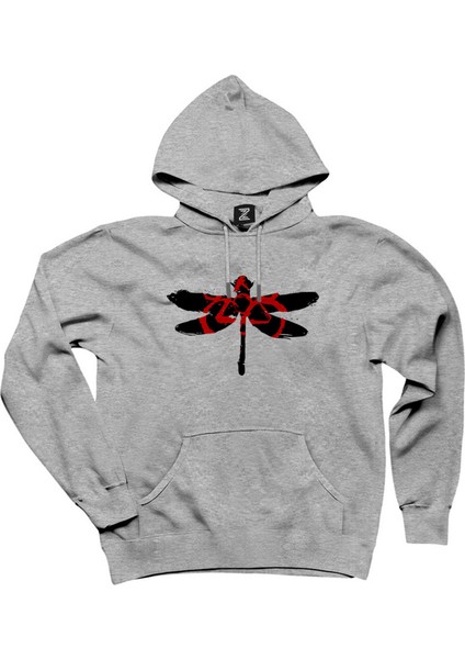 Coheed And Cambria Butterfly 2 Gri Kapşonlu Sweatshirt Hoodie