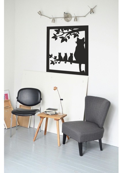 Duvar Dekorasyon Ürünleri Kedi ve Yavruları Dekoru modelleri