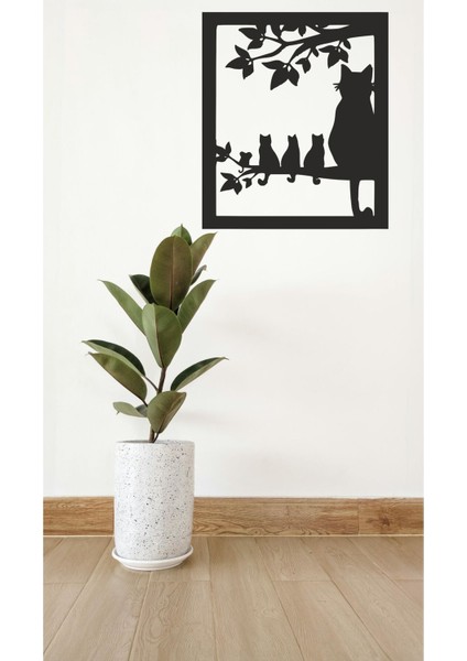 Duvar Dekorasyon Ürünleri Kedi ve Yavruları Dekoru fırsatları