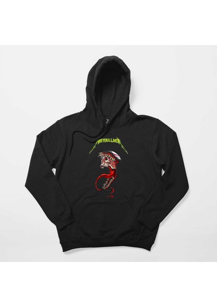 Metallica Venom Siyah Kapşonlu Sweatshirt Hoodie