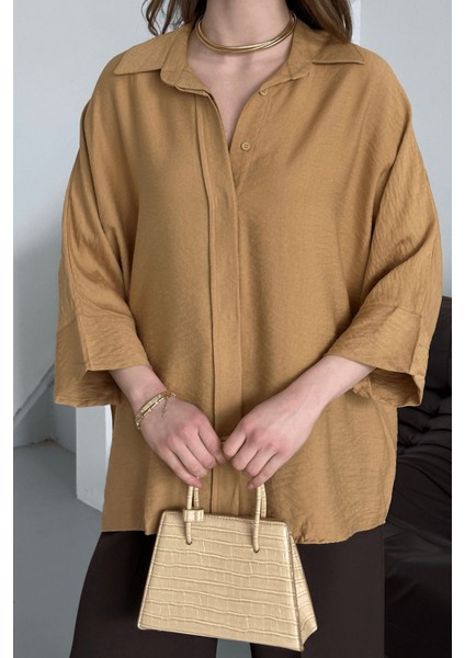 Kadın Evelyn Oversize Gömlek, Keten Ayrobin Ön Patlı Gömlek fiyatları