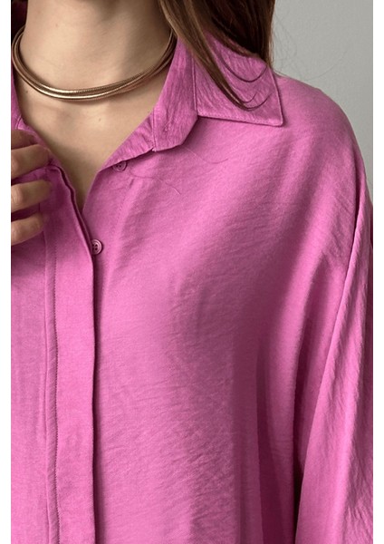 Kadın Evelyn Oversize Gömlek, Keten Ayrobin Ön Patlı Gömlek modelleri