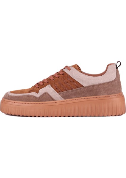 - Taba Hakiki Süet Bağcıklı Erkek Sneaker 115-K502