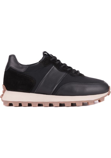 - Siyah Hakiki Deri Bağcıklı Erkek Sneaker 115-801 fiyatları