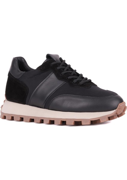 - Siyah Hakiki Deri Bağcıklı Erkek Sneaker 115-801 fırsatları