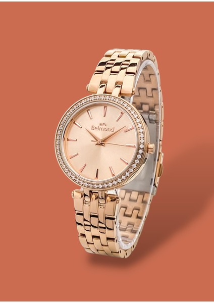 3 Atm Su Geçirmez Rose Gold Renk Çelik Kordon Kadın Kol Saati