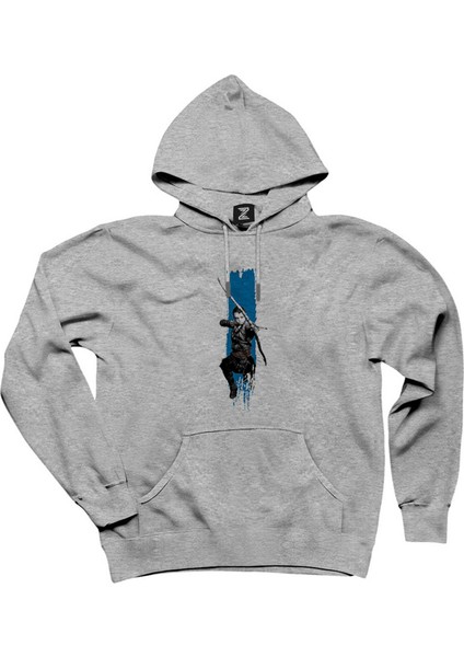 God Of War Atreus Gri Kapşonlu Sweatshirt Hoodie
