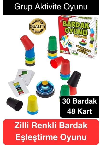 Eğitici Renk Bardak Eşleştirme Zeka Beceri Oyunu Hızlı Zili Çal Yetenek ve Grup Aktivitesi Özel Gün