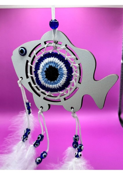 Balık Figürlü Nazar Boncuklu El Yapımı Rüya Kapanı - Duvar Süsü fiyatları