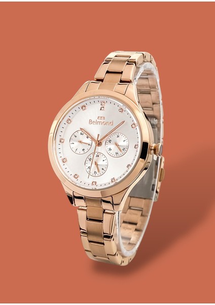 Fonksiyonları Aktif 3 Atm Su Geçirmez Rose Gold Renk Çelik Kordon Kadın Kol Saati