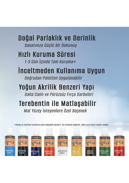 Yağlı Boya 70ML 5 Renk Yağlı Boya Başlangıç Seti