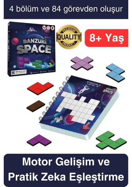 Premium Hayal Gücü Eşleştirme Beceri ve Zeka Geliştirici Banzuki Space Uzay Eğitici Akıl Oyun Seti