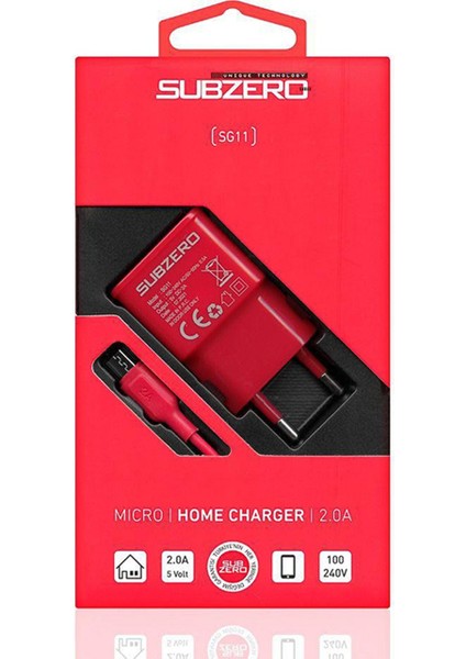 Subzero SG11 Mikro Ev Şarj Cihazı - 2.0A, 5V (Sarı, Pembe, Mor) Renk Seçenekleri fiyatları