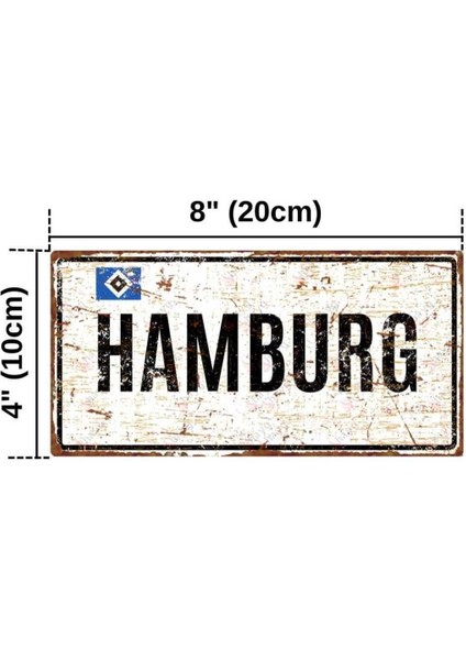 Hamburg - Pas Görünümlü Alüminyum Uv Baskılı Duvar Dekoru - Metal Dekoratif Şehir Tabelası fiyatları