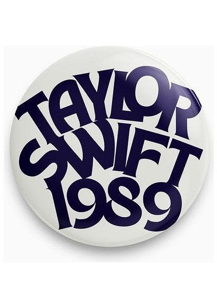 Taylor Swift 1989 Mor Yazılı Rozet