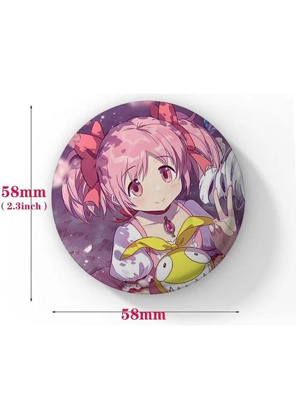 Puella Magi Madoka Magica Anime Buton Rozet 58 mm