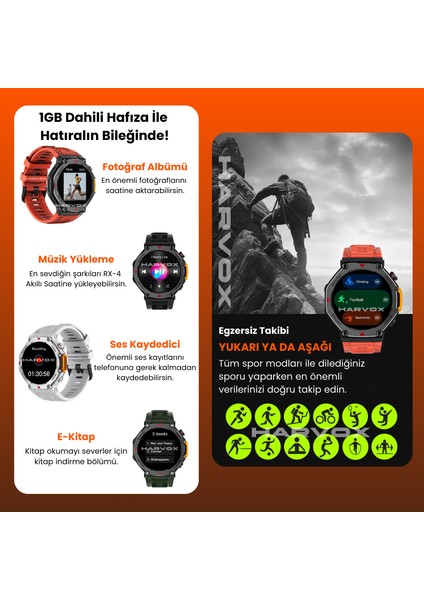 Watch Rx-4 Akıllı Saat Iphone ve Android Tüm Telefonlara Uyumlu