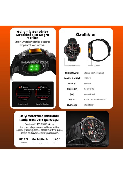 Watch Rx-4 Akıllı Saat Iphone ve Android Tüm Telefonlara Uyumlu