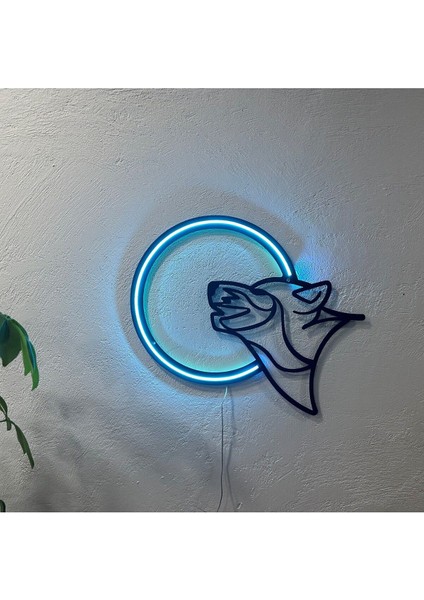 Kurt Neon Metal Duvar Dekor Hayvan Temalı Neon modelleri