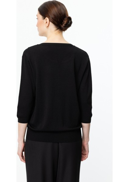 56359 Onteks Cep Detaylı Düğpmeli Yarım Kol Triko Bluz fırsatları