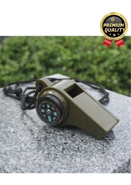 Çok Fonksiyonlu Yüksek Sesli Pusulalı Termometreli Suya Kamp Deprem Acil Durum Düdüğü fırsatları