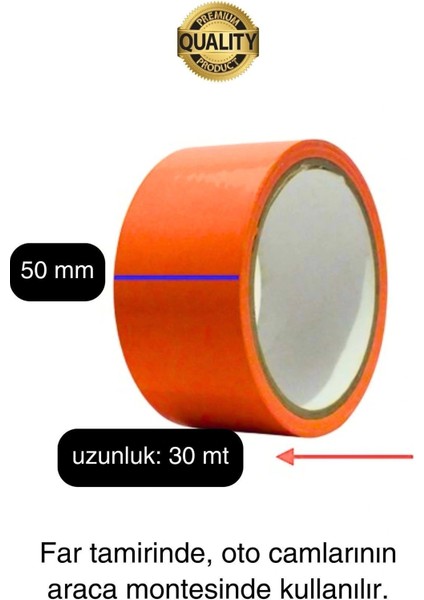3 Adet Iz Bırakmaz 50MMX 30MT Araba Montaj Bandı Oto Araç Sabitleme Bant Ekstra Güçlü Suya Dayanıklı fırsatları