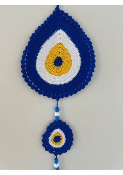 Mavi Beyaz Nazar Boncuklu Balkon Duvar Süsü EN:17CM BOY:54CM fiyatları