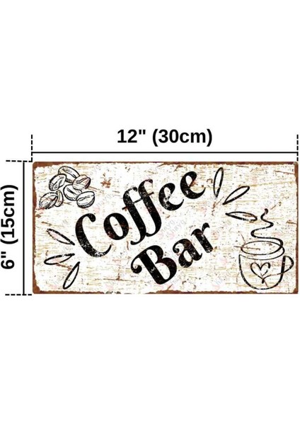 Coffee Bar Dekoratif Alüminyum Tabela - Uv Baskılı Metal Duvar Dekoru modelleri