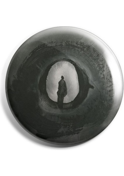 Yalnızlık Alone Iğneli Çanta Rozeti 58MM