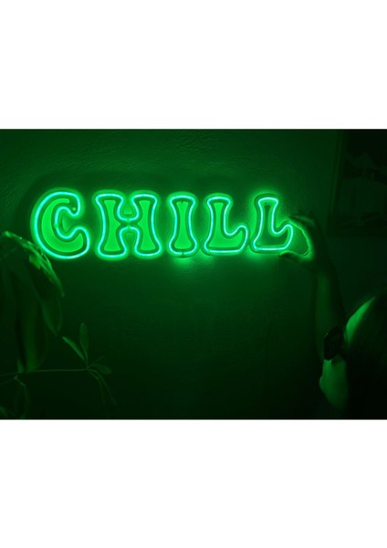 Chill Neon Metal Duvar Dekor Yazı Temalı Neon modelleri