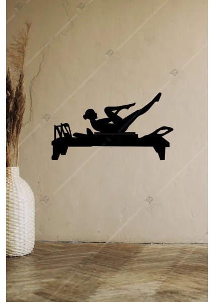 Reformer Pilates Aletli Pilates Temalı Ahşap Duvar Dekoru