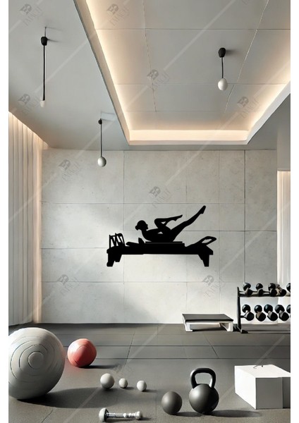 Reformer Pilates Aletli Pilates Temalı Ahşap Duvar Dekoru fiyatları