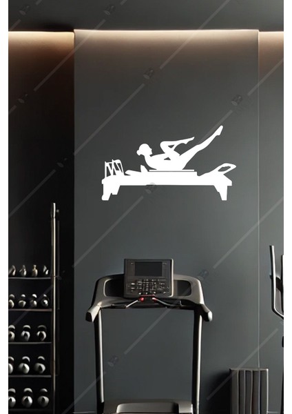 Reformer Pilates Aletli Pilates Temalı Ahşap Duvar Dekoru