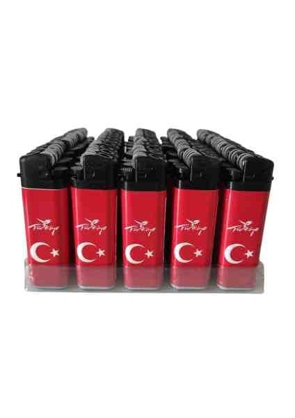 Büyük Boy Renkli Taşlı Çakmak Doldurulabilir