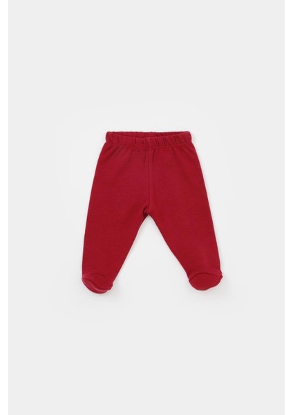 Unisex Bebek Pamuklu Bordo 5 Parça Hastane Çıkış Seti