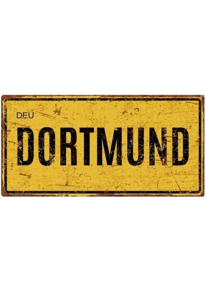 Dortmund - Pas Görünümlü Dekoratif Alüminyum Tabela - 15CM x 30CM
