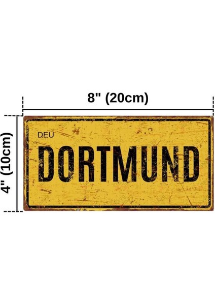 Dortmund - Pas Görünümlü Dekoratif Alüminyum Tabela - 15CM x 30CM fiyatları